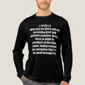 2 Peter 1:4 貴重な約束 神の性質 KJV トライブレンドTシャツ (正面)
