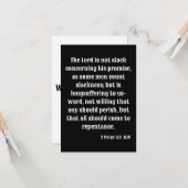 2 Peter 3:9 KJVバイブル聖なる書物、 経典グリーティングカード カード (正面/裏面インサイチュ)