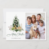 2 PHOTOミニマルなクリスマスツリーの挨拶 シーズンカード (正面)