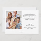 2 PHOTOミニマルなクリスマスツリーの挨拶 シーズンカード (裏面)