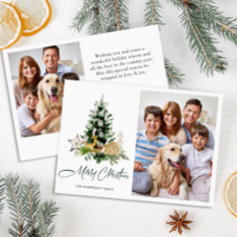 2 PHOTOミニマルなクリスマスツリーの挨拶 シーズンカード