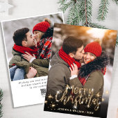 2 PHOTOメリークリスマス金ゴールド輝く挨拶 シーズンカード