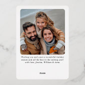 2 PHOTO単に輝くエレガントクリスマス金ゴールド 箔シーズンカード (裏面)