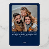 2 PHOTO単に輝くエレガントクリスマス金ゴールド 箔シーズンカード (裏面)