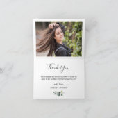 2 PHOTO エレガント Eucalyptus Greenery卒業 サンキューカード (内部)