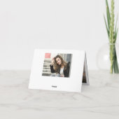 2 PHOTO エレガント Eucalyptus Greenery卒業 サンキューカード (裏面)