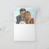 2 PHOTO エレガント Sunflowers Eucalyptus 結婚 サンキューカード (内部)