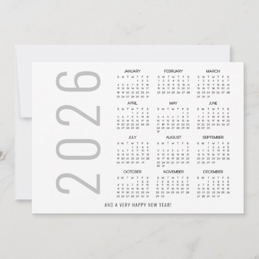 2 Photo 2026カレンダーベビー初めてのクリスマス シーズンカード (裏面)