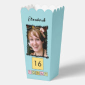 2 photo add name 16th *任意の年齢パープルポップコーン フェイバーボックス (裏面)