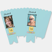 2 photo add name 16th *任意の年齢パープルポップコーン フェイバーボックス (見開き)