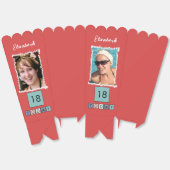 2 photo add name 18th *任意の年齢パープルポップコーン フェイバーボックス (見開き)