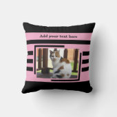 2 photo add text black pink クッション (裏面)