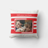 2 photo add text white red クッション (正面)