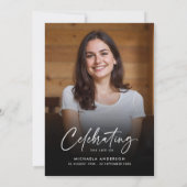 2-Photo Celebration of Life/Funeral/Memorial 招待状 (裏面)