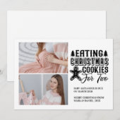 2 Photo Christmas Cookies for 2 妊娠 シーズンカード (正面/裏面)