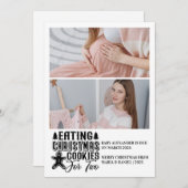 2 Photo Christmas Cookies for 2 Pregnancy シーズンカード (正面/裏面)