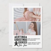 2 Photo Christmas Cookies for 2 Pregnancy 