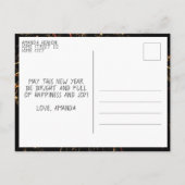 2 Photo Collage Firework Happy New Year 2025 ポストカード (裏面)