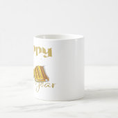 2 Photo Collage yellow Happy New Year 2024 Giant コーヒーマグカップ (中央)