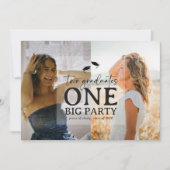 2 Photo Double Graduation Party  招待状 (正面)