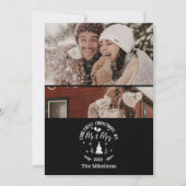 2 Photo First Christmas as Mr. & Mrs シーズンカード (正面)