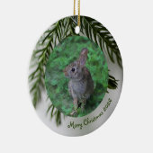 2 Photo Front & Back Evergreen Christmas Ornament セラミックオーナメント (右)