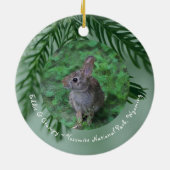 2 Photo Front & Back Evergreen Christmas Ornament セラミックオーナメント (裏面)