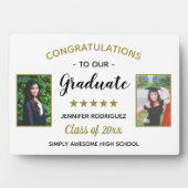 2 Photo Graduation Congratulations Graduate Custom フォトプラーク (正面)