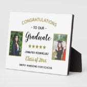 2 Photo Graduation Congratulations Graduate Custom フォトプラーク (側面)