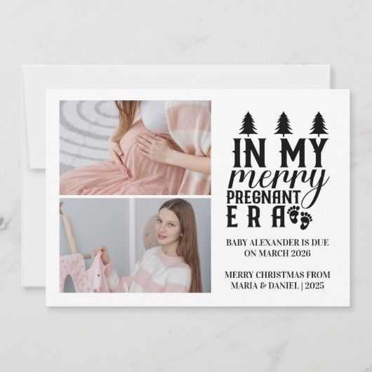 2 Photo In My Figiodic メリー Era Christmas シーズンカード (正面)