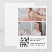2 Photo In My Merry Pregnant Era Christmas シーズンカード (正面/裏面)