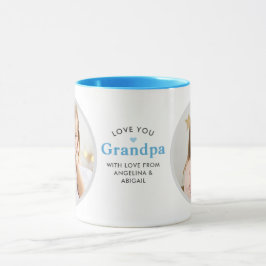 2-Photo Love You Grandpa/その他の個人的なメッセージMu マグカップ