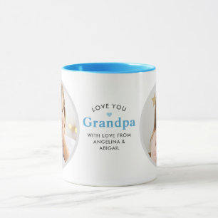 2-Photo Love You Grandpa/その他の個人的なメッセージMu マグカップ