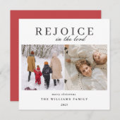 2 Photo Matthew 2:10-14聖書聖句クリスマス シーズンカード (正面/裏面)