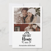 2 Photo Minimialist Christmas Our First Home シーズンカード (正面)