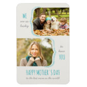 2 Photo Mother's Day マグネット (縦)