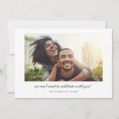 2 Photo Mystical Modern Typography White セーブザデート (裏面)