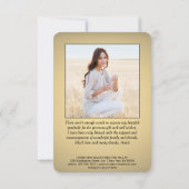 2 Photo New Addressブラック&金ゴールドスクリプト卒業 サンキューカード (裏面)