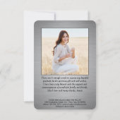 2 Photo New Address Brushed Black Graduation サンキューカード (裏面)