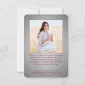 2 Photo New Address Brushed Red Gray卒業 サンキューカード (裏面)