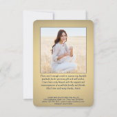 2 Photo New Address Navy Blueと金ゴールド卒業 サンキューカード (裏面)