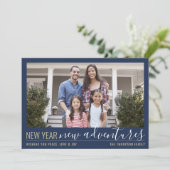 2 Photo New Year New Adventures Blue White & 金ゴールド シーズンカード (スタンド正面)