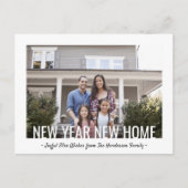 2 Photo New Year New Homeミニマリストモダンスクリプト シーズンポストカード (正面)