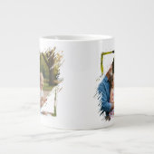 2 Photo Scribble Frame Template Personalized ジャンボコーヒーマグカップ (正面)