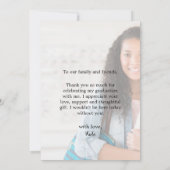 2 Photo Script Heart Dog Graduation   サンキューカード (裏面)