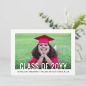 2 Photo Simple Modern Bold Class Year Graduation 案内状 (スタンド正面)