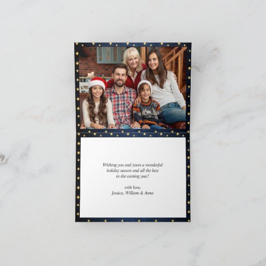 2 PHOTO Sparkleクリスマスライト挨拶素朴会 シーズンカード (内部)