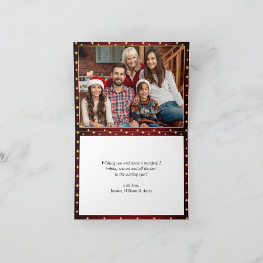 2 PHOTO Sparkleクリスマスライト挨拶素朴会 シーズンカード (内部)