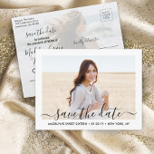 2 Photo Sweet 16誕生日Script Save the Date 案内ポストカード