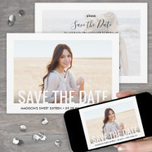 2 Photo Sweet 16th Birthday Party モダン16